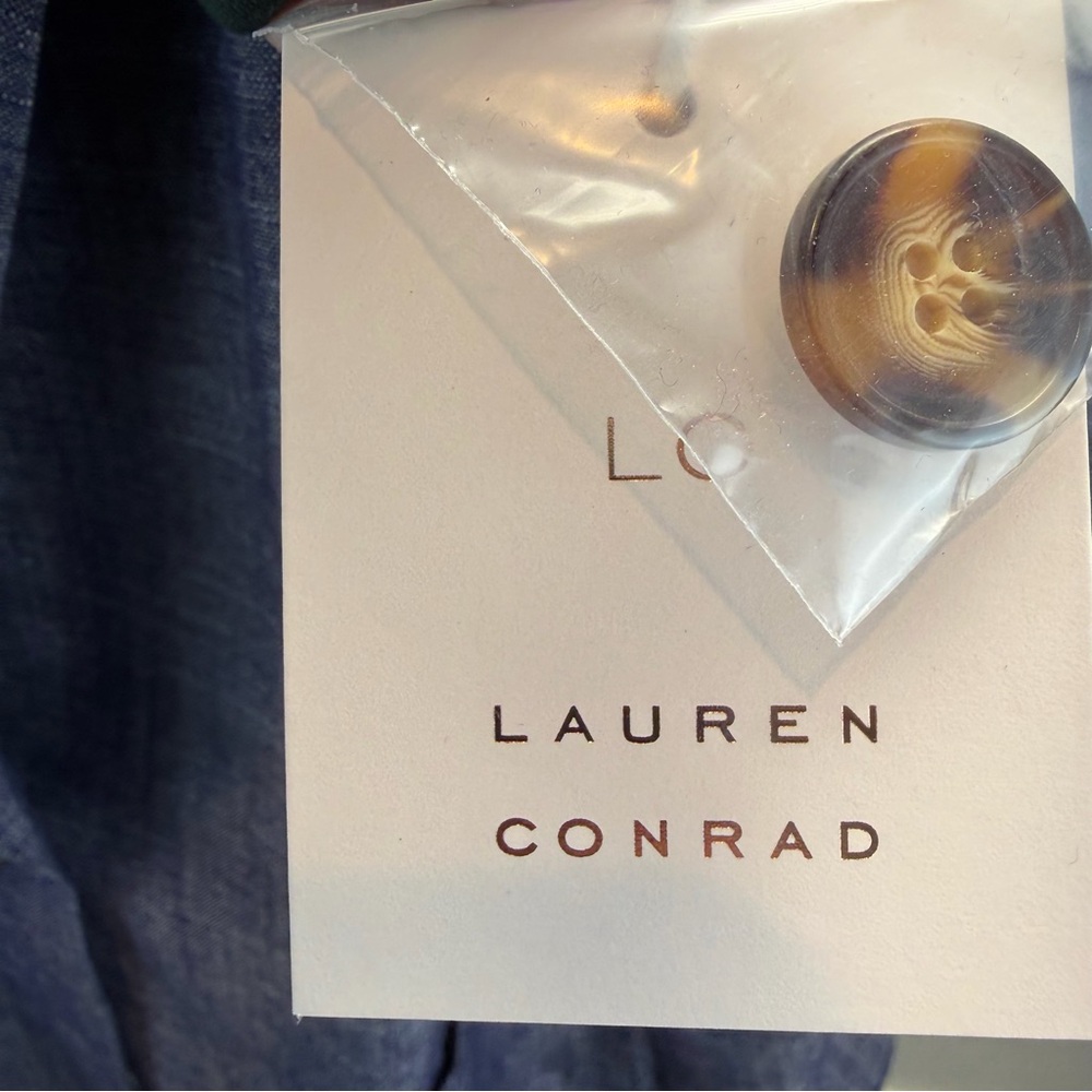 NWT LC Lauren Conrad Blue Blazer Single Button Lightweight Jacket - XXL - Picture 5 of 7